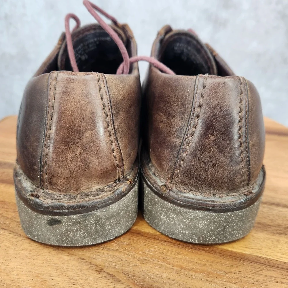 Mozo Oxford Shoes Mens 9.5‎ Brown Leather Slip Resistant Work Shoes Casual